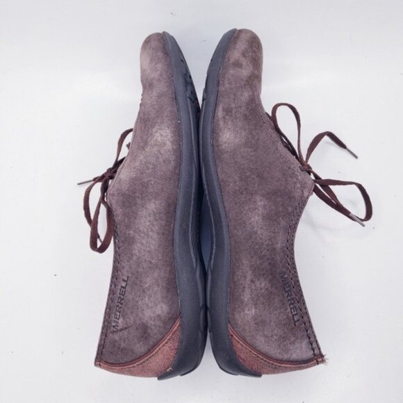Merrell Rosella Coffee Bean Brown Suede Leather Oxford Shoes Women's Size 7 - Picture 9 of 12
